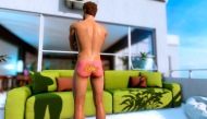 Sexy male butt in multiplayer 3DX Chat game